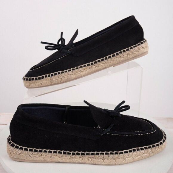 Massimo Dutti Mens Blue Split Suede Espadrilles 5 - Picture 1 of 8